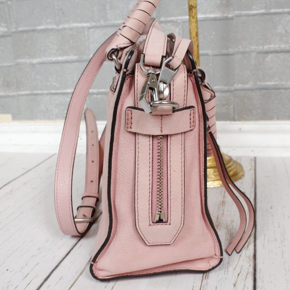 Rebecca Minkoff Bree Crossbody Satchel Blush Pink Suede - Picture 8 of 12